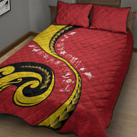 Papua New Guinea Independence Quilt Bed Set Special Style Red Version LT05 - Polynesian Pride