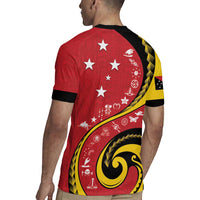 Papua New Guinea 50th Independence Anniversary Rugby Jersey Special Style Red Version - Polynesian Pride