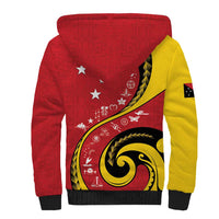 Papua New Guinea 50th Independence Anniversary Sherpa Hoodie Special Style Red Version - Polynesian Pride