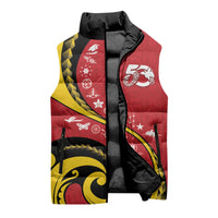 Papua New Guinea Independence Sleeveless Puffer Jacket Special Style Red Version LT05 - Polynesian Pride