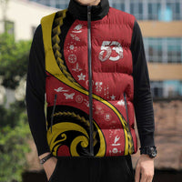 Papua New Guinea Independence Sleeveless Puffer Jacket Special Style Red Version LT05 - Polynesian Pride