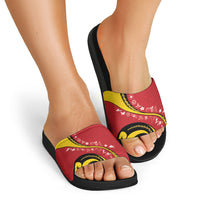 Papua New Guinea Independence Slide Sandals Special Style Red Version LT05 - Polynesian Pride