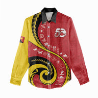 Papua New Guinea Independence Women Casual Shirt Special Style Red Version LT05 - Polynesian Pride