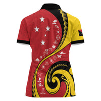 Papua New Guinea Independence Women Polo Shirt Special Style Red Version LT05 - Polynesian Pride