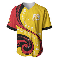 Papua New Guinea 50th Independence Anniversary Baseball Jersey Special Style Yellow Version - Polynesian Pride
