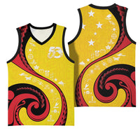 Papua New Guinea Independence Basketball Jersey Special Style Yellow Version LT05 - Polynesian Pride
