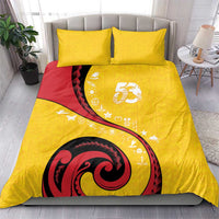 Papua New Guinea Independence Bedding Set Special Style Yellow Version LT05 - Polynesian Pride