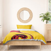 Papua New Guinea Independence Bedding Set Special Style Yellow Version LT05 - Polynesian Pride