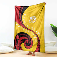 Papua New Guinea 50th Independence Anniversary Blanket Special Style Yellow Version - Polynesian Pride