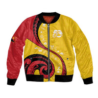 Papua New Guinea 50th Independence Anniversary Bomber Jacket Special Style Yellow Version - Polynesian Pride