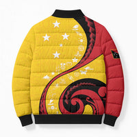 Papua New Guinea Independence Bomber Puffer Jacket Special Style Yellow Version LT05 - Polynesian Pride