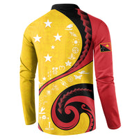 Papua New Guinea Independence Button Sweatshirt Special Style Yellow Version LT05 - Polynesian Pride