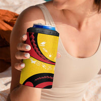 Papua New Guinea Independence 4 in 1 Can Cooler Tumbler Special Style Yellow Version LT05 - Polynesian Pride