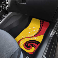 Papua New Guinea 50th Independence Anniversary Car Mats Special Style Yellow Version - Polynesian Pride