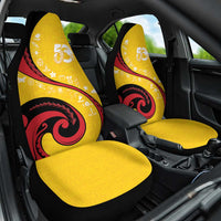 Papua New Guinea 50th Independence Anniversary Car Seat Cover Special Style Yellow Version - Polynesian Pride