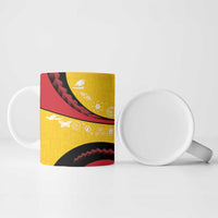 Papua New Guinea 50th Independence Anniversary Ceramic Mug Special Style Yellow Version - Polynesian Pride