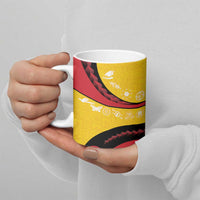 Papua New Guinea 50th Independence Anniversary Ceramic Mug Special Style Yellow Version - Polynesian Pride