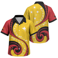Papua New Guinea Independence Family Matching Puletasi and Hawaiian Shirt Special Style Yellow Version LT05 Son's Shirt Yellow - Polynesian Pride