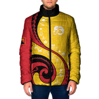 Papua New Guinea 50th Independence Anniversary Padded Jacket Special Style Yellow Version - Polynesian Pride