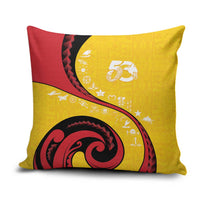 Papua New Guinea 50th Independence Anniversary Pillow Cover Special Style Yellow Version - Polynesian Pride