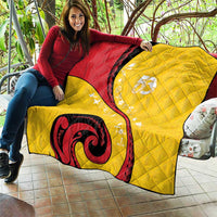Papua New Guinea Independence Quilt Special Style Yellow Version LT05 - Polynesian Pride