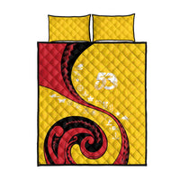 Papua New Guinea 50th Independence Anniversary Quilt Bed Set Special Style Yellow Version - Polynesian Pride