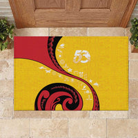 Papua New Guinea 50th Independence Anniversary Rubber Doormat Special Style Yellow Version - Polynesian Pride