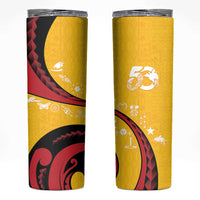 Papua New Guinea 50th Independence Anniversary Skinny Tumbler Special Style Yellow Version - Polynesian Pride