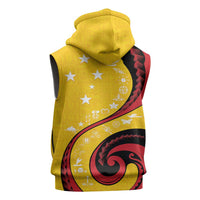 Papua New Guinea Independence Sleeveless Hoodie Special Style Yellow Version LT05 - Polynesian Pride