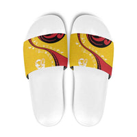 Papua New Guinea Independence Slide Sandals Special Style Yellow Version LT05 - Polynesian Pride