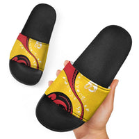Papua New Guinea Independence Slide Sandals Special Style Yellow Version LT05 - Polynesian Pride