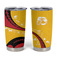 Papua New Guinea 50th Independence Anniversary Tumbler Cup Special Style Yellow Version - Polynesian Pride