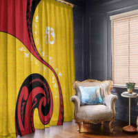 Papua New Guinea Independence Window Curtain Special Style Yellow Version LT05 - Polynesian Pride
