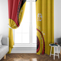 Papua New Guinea Independence Window Curtain Special Style Yellow Version LT05 - Polynesian Pride