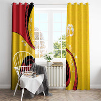 Papua New Guinea Independence Window Curtain Special Style Yellow Version LT05 - Polynesian Pride