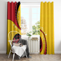 Papua New Guinea Independence Window Curtain Special Style Yellow Version LT05 - Polynesian Pride