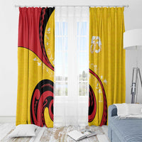 Papua New Guinea Independence Window Curtain Special Style Yellow Version LT05 - Polynesian Pride