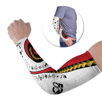 Papua New Guinea 50th Independence Anniversary Arm Sleeves Special Style White Version - Polynesian Pride