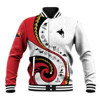 Papua New Guinea Independence Baseball Jacket Special Style White Version LT05 Unisex White - Polynesian Pride