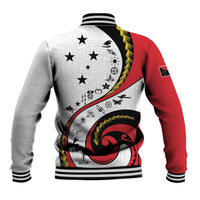 Papua New Guinea Independence Baseball Jacket Special Style White Version LT05 - Polynesian Pride