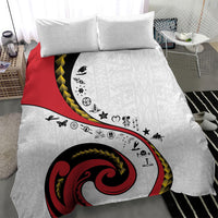 Papua New Guinea Independence Bedding Set Special Style White Version LT05 - Polynesian Pride