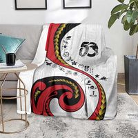 Papua New Guinea Independence Blanket Special Style White Version LT05 - Polynesian Pride