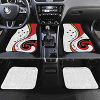 Papua New Guinea Independence Car Mats Special Style White Version LT05 Set 4pcs White - Polynesian Pride