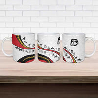 Papua New Guinea 50th Independence Anniversary Ceramic Mug Special Style White Version - Polynesian Pride