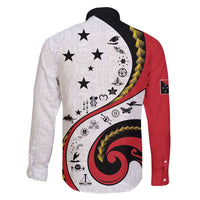 Papua New Guinea Independence Family Matching Short Sleeve Bodycon Dress and Hawaiian Shirt Special Style White Version LT05 Son's Shirt White - Polynesian Pride