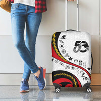 Papua New Guinea 50th Independence Anniversary Luggage Cover Special Style White Version - Polynesian Pride