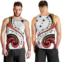 Papua New Guinea Independence Men Tank Top Special Style White Version LT05 - Polynesian Pride