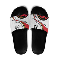 Papua New Guinea Independence Slide Sandals Special Style White Version LT05 White - Polynesian Pride