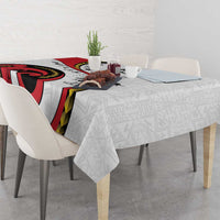 Papua New Guinea 50th Independence Anniversary Tablecloth Special Style White Version - Polynesian Pride