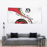 Papua New Guinea 50th Independence Anniversary Tapestry Special Style White Version - Polynesian Pride